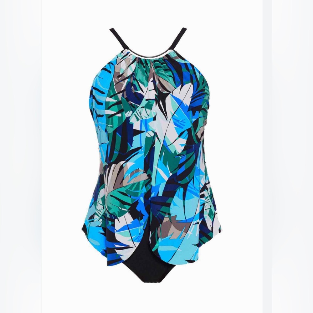 Magic suit Jill Palm Desert draped one piece swimsuit 12US